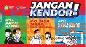 billboard kab jayapura papua I kemenkes - germas jangan kendor