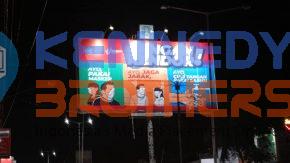 billboard kab jayapura papua I kemenkes - germas jangan kendor