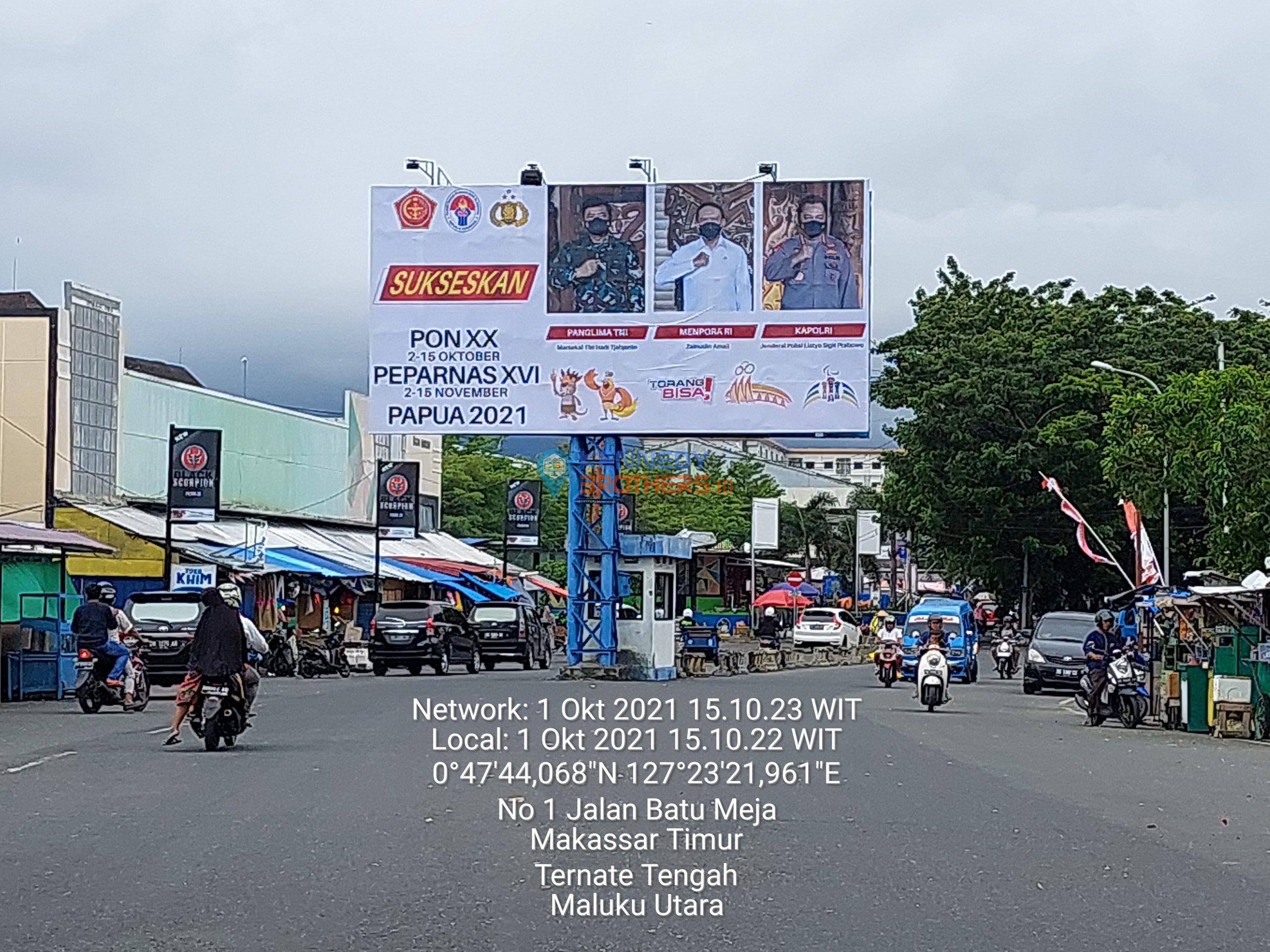 billboard kota ternante maluku utara I kemenpora