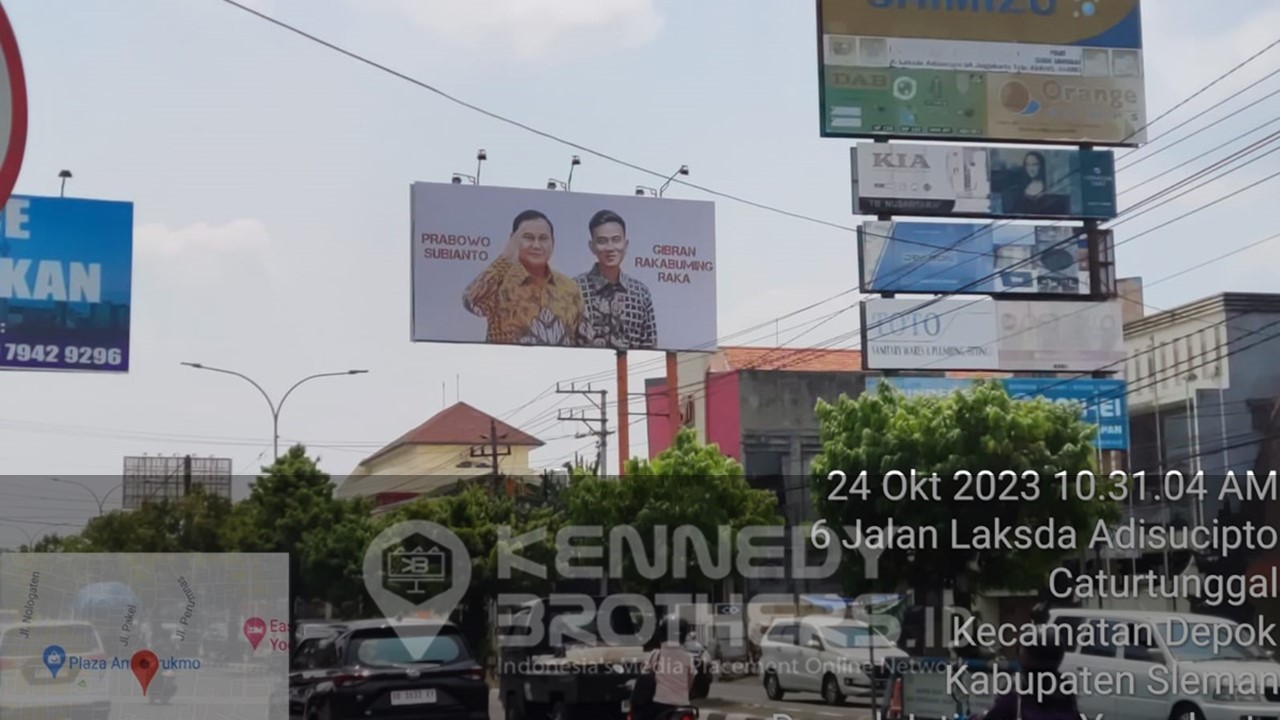 BILLBOARD KAB. SLEMAN - JL. LAKSDA ADISUCIPTO, SIMPANG POLSEK DEPOK (SISI 1)